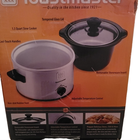 toastmaster Kitchen Toastmaster 5qt Stainless Steel Slow Cooker